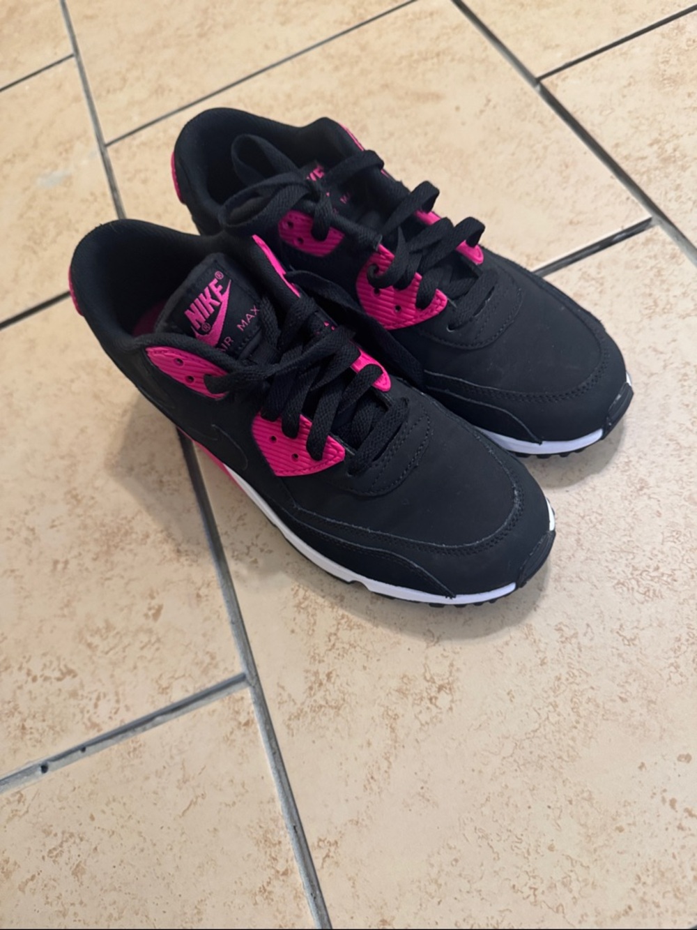 Nike Kids Air Max Sneakers - Black & Pink Accents